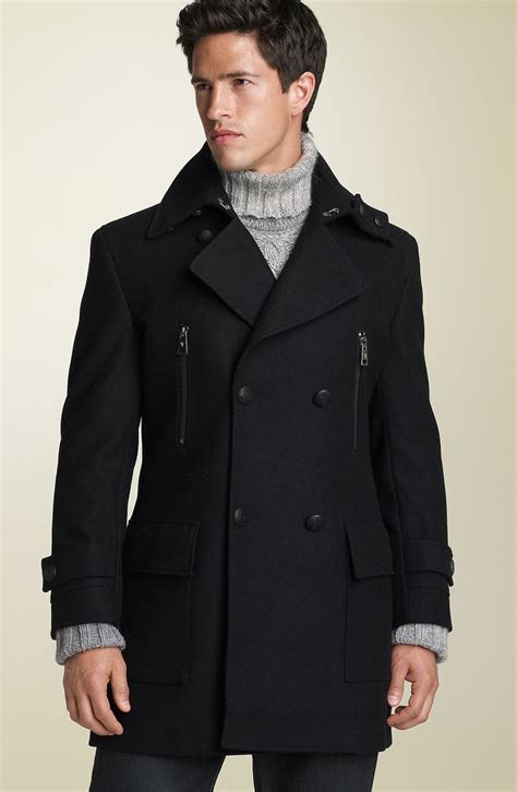 versace collection peacoat|Versace coats.